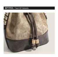 Bolsos para mujer 2023, nuevo estilo, bolso de cubo retro pintado al óleo de alta gama, popular este año, bolso de mensajero de un solo hombro para viajes diarios - details 5