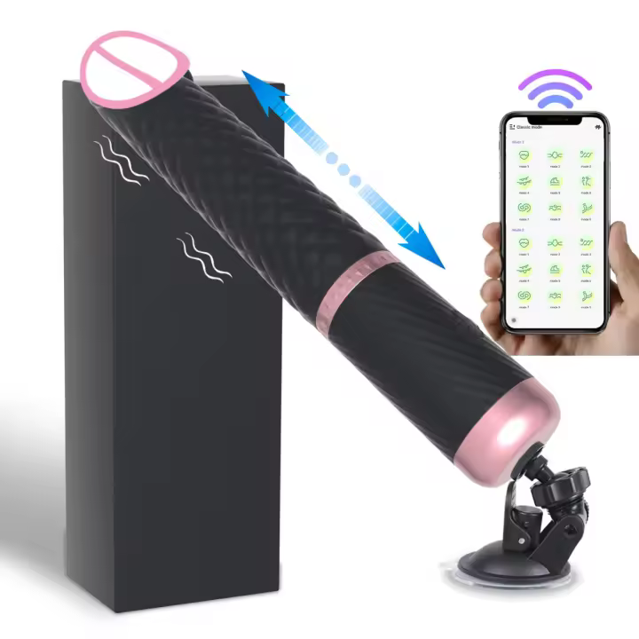Vibrador Telescópico Ajustable Masajeador Automático de Aguja para Masturbación Femenina - 1