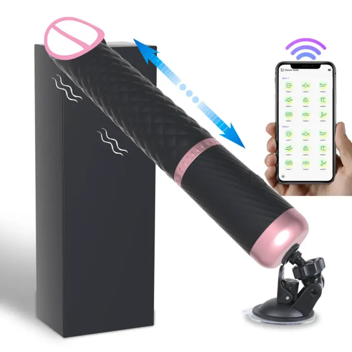 Vibrador Telescópico Ajustable Masajeador Automático de Aguja para Masturbación Femenina - 1
