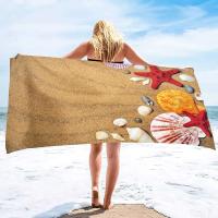 Toallas de baño sin arena de concha, toalla de Spa de playa, suave, absorbente, de gran tamaño, de secado rápido para piscina - details 7