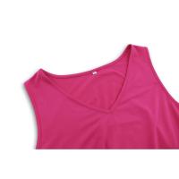 Vestido de Cintura Elástica sin Mangas de Color Sólido V-Neck Moda de Verano 2025 para Mujeres - details 6