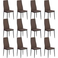 Sillas de Comedor Juego de 4 Sillas de Metal para Cocina, Silla de Mesa Comoda Silla con Asiento Tapizado, Negro - details 90