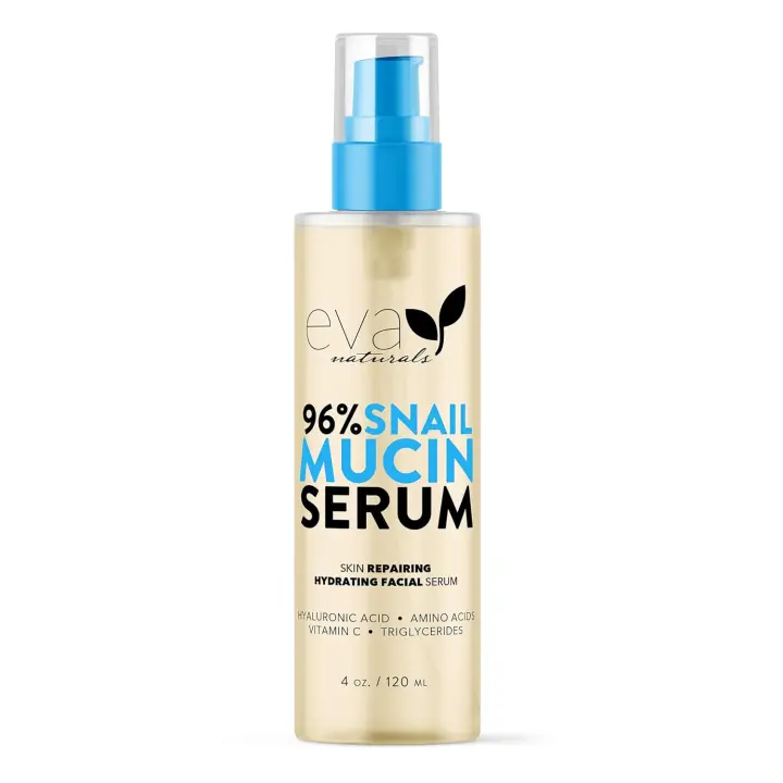 Eva Naturals Snail Face 4oz – Suero coreano para el cuidado de la piel, hidratante y rejuvenecedor para todo tipo de piel - 1