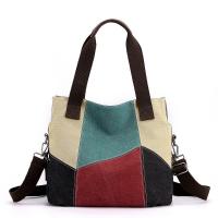 Moda bolso de las mujeres, la colisión bolsa de lona, de gran capacidad, retro, empalme bolsa de tela, nuevo bolso de hombro - details 2