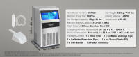 SucceBuy Máquina de Hielo Comercial, Máquina de Hielo Independiente con Almacenamiento de 33 Libras, Pantalla LED para Bar, Hogar, Oficina, Restaurante - details 7