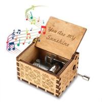 Are My Sunshine Cajas de música de Madera, grabadas con láser, Vintage, Caja Musical de Madera, Regalos para cumpleaños, Navidad, día de San Valentín - details 1