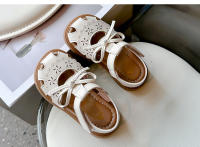 Niñas arco zapatos de bebé 2025 verano nueva bolsa de los niños cabeza sandalias niñas princesa zapatos de suela blanda - details 6
