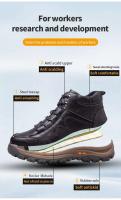 Botas de Seguridad Ligeras y Transpirables para Hombres Cómodas, Suaves, Impermeables de Cuero - details 3
