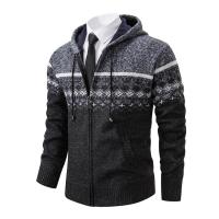 Chaqueta cálida de otoño e invierno para hombre, cárdigan de punto con capucha y chaqueta de algodón polar - details 2
