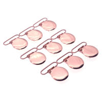 Abrazadera de Chupete Redonda en Oro Rosa para Bebé con Inserto de Plástico para Cinta de 25mm Estilo Sólido Producto Seguro para Niños y Niñas de 4 Meses y Mas - details 3