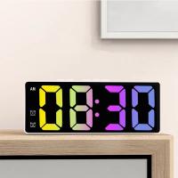 Reloj despertador LED electrónico para estudiantes, reloj Digital con Control por voz, doble repetición, 12/24H, alarmas duales - details 0