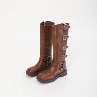 Botas Altas De Punta Redonda Para Mujer, Nuevas Botas De Tacón Grueso De Suela Gruesa De Moda. - details 13