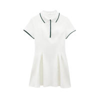 BUNO-ropa nueva de primavera y verano para mujer, moda americana, cintura delgada, solapa, bandas de diferentes colores, manga corta acanalada - details 1