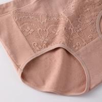 Bragas de encaje de algodón de cintura alta para mujer, lencería sin costuras de talla grande, ropa interior Sexy Triangular, 3 piezas - details 10