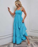 Vestido casual de moda primavera-verano con tirantes finos a rayas para mujer - details 11
