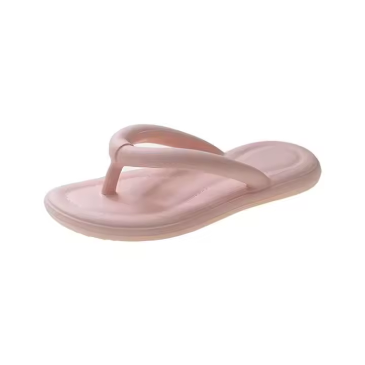 Chanclas planas Inspopulareva ultraligeras de verano para mujer, zapatos de playa dulces en colores caramelo, prendas de vestir enrolladas para niñas - 1