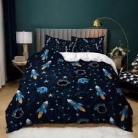 Juego de Ropa de Cama Espacial para Niños con Cubierta de Edredón de Estrellas de Universo Azul Tamaño Completo/Queen/King para Niños Niñas Adolescentes - details 6