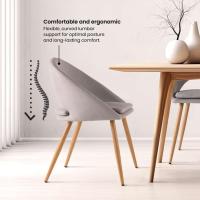 Pack de 2 sillas Acolchadas y tapizadas en Tela para salón, Comedor o Dormitorio - details 4