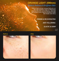 Vancostar-mascarilla LED para terapia de luz infrarroja, cuidado Facial, silicona, 3 colores, cuidado de la piel - details 4