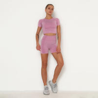 Hamidou-camisetas deportivas de Yoga para mujer, Tops sin costuras para Fitness, ropa deportiva para correr y gimnasio - details 23
