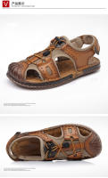 Sandalias de los hombres de cuero Baotou Casual zapatos de playa de los hombres de verano al aire libre deportes río seguimiento fresco zapatillas antideslizantes zapatos de los hombres - details 17