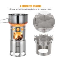 Lixada - Estufa de leña portátil de acero inoxidable para acampar al aire libre, quemador de cocina liviano para picnics - details 3