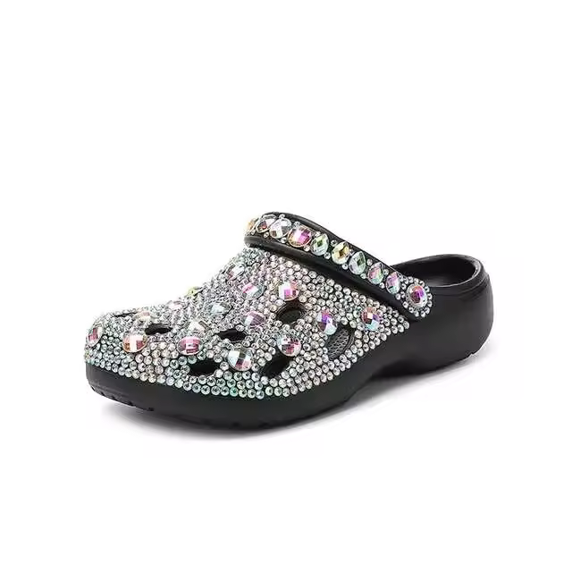 Sandalias de Plataforma de Calidad Superior para Mujeres Zapatillas Casuales Brillantes con Cristales - 1