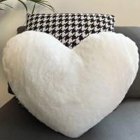 Almohada decorativa de piel de conejo de imitación, cojín esponjoso con forma de corazón, de felpa de 12/17 pulgadas, regalos para el Día de San Valentín - details 3