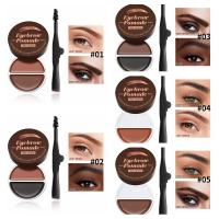 Crema teñida para cejas resistente al agua, duradera, con cepillo plegable, crema para cejas de dos colores, Kit de sombreado de maquillaje teñido negro para niña - details 1