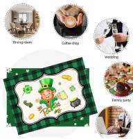 Tapete con impresión Digital del Día de San Patricio, decoración de comida occidental, tapete aislante antimanchas, tapete para mesa de comedor - details 4