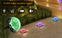 4pcs Luces de Suelo Solar de 8LED para Jardín Patio Césped - details 2