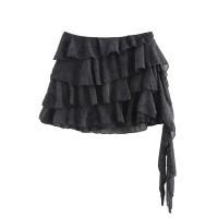 BUNO-Minifalda asimétrica para Mujer, diseño con volantes, cintura media, cremallera lateral, faldas femeninas de moda para Mujer - details 1