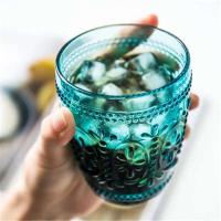 Vasos de vidrio de 300ml, copa de vino con relieve Vintage, vasos para beber de jugo de Emment, copas surtidas de champán - details 11