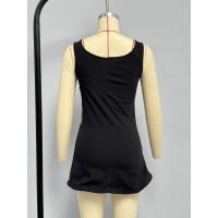 BUNO-Minivestido con volantes y lentejuelas de estrella de mar brillantes para mujer, vestidos elegantes ajustados con cuello cuadrado y tirantes, ropa de calle alta para primavera 2025 - details 11