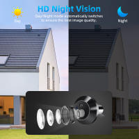 Cámara de puerta inteligente con WiFi, mirilla de vídeo con visión nocturna, PIR, detección de movimiento, visor de puerta, 1080P, 4,3 pulgadas, Tuya, Alexa - details 2