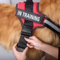 Arnés reflectante perro, chaleco ustable transpirable con parche de identificación, suministros para caminar al aire libre - details 3
