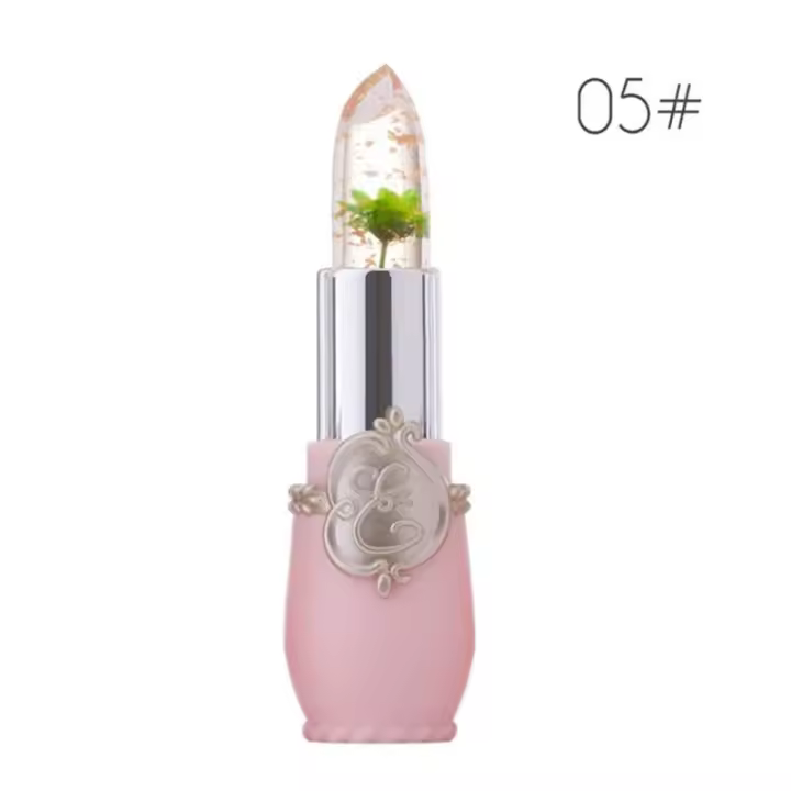 Brillo Labial Hidratante Lápiz de Labios de Flor de Gelatina Transparente - 1