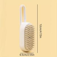 Cepillo de vapor 3 en 1 para gato, cepillo de masaje para eliminar el pelo suelto y enredado, 1 unidad - details 1