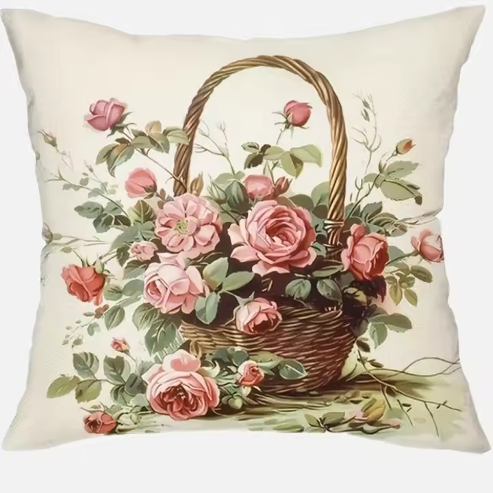 Funda de Almohada con Estampado de Flores de Campo Ideal para Decoración de Dormitorio, Sala de Estar, Sofá Fundas de Almohada para Hogar - 1