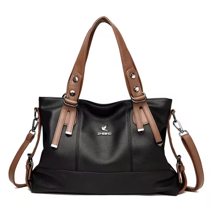 Bolsos De cuero suave para mujer, bolso de hombro Vintage, bolso de diseñador de lujo, monedero de gran capacidad, nuevas marcas - 1