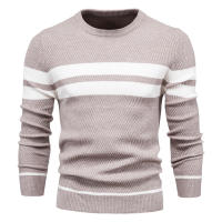 Nueva Suéter De Otoño Para Hombre Con Cuello Redondo Y Mangas Largas Patchwork Caliente Y Delgado Moda Casual Ropa De Hombre - details 6