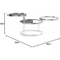 café cromo, Metal, cristal de seguridad - Dim. : AN 58-140 cm x AL 43 cm x P 50 cm, Estilo: Moderno - details 9