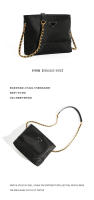 Bolso de cadena de rombo negro, bolso cuadrado pequeño y versátil, bolso de hombro premium portátil, nuevo modelo de mensajero de gran capacidad. - details 17