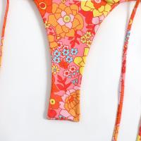 Bikini Tanga Ultra Delgado de Estampado de Leopardo Estilo de Playa de Primavera/Verano con Ajuste Delgado Material de Poliéster - details 19