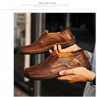 Zapatos Planos de Cuero Hechos a Mano para Hombre Moda Informal, Cómodos, Calidad Superior, Talla 48 - details 22