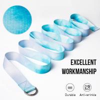 Yoga Stretch Belt With Design Colorful 183CM Length Cotton Polyester Soft Durable Skin-friendly Yoga Stretch Band For Women - details 3