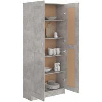 Armario de Libros Estante Estantería Soporte Almacenamiento Muebles Decoración Oficina Estudio Contrachapada Gris Hormigón 82,5x30,5x185,5 cm - details 4