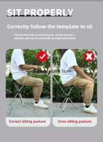 Sillas plegables portátiles para exteriores, taburetes para caminar para personas mayores, sillas ligeras para senderismo y uso en la playa, muebles de caña - details 2