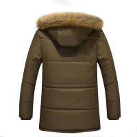 Parkas gruesas a prueba de viento para hombre, abrigos de lana para mantener el calor, chaquetas de sombrero extraíbles, estilos medianos y largos, al aire libre, nuevo, Invierno - details 3