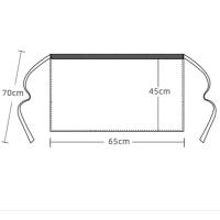 Delantal bordado a prueba de agua para el hogar, medio delantal bucólico de encaje blanco, delantales de media cintura para cocina y comedor - details 0